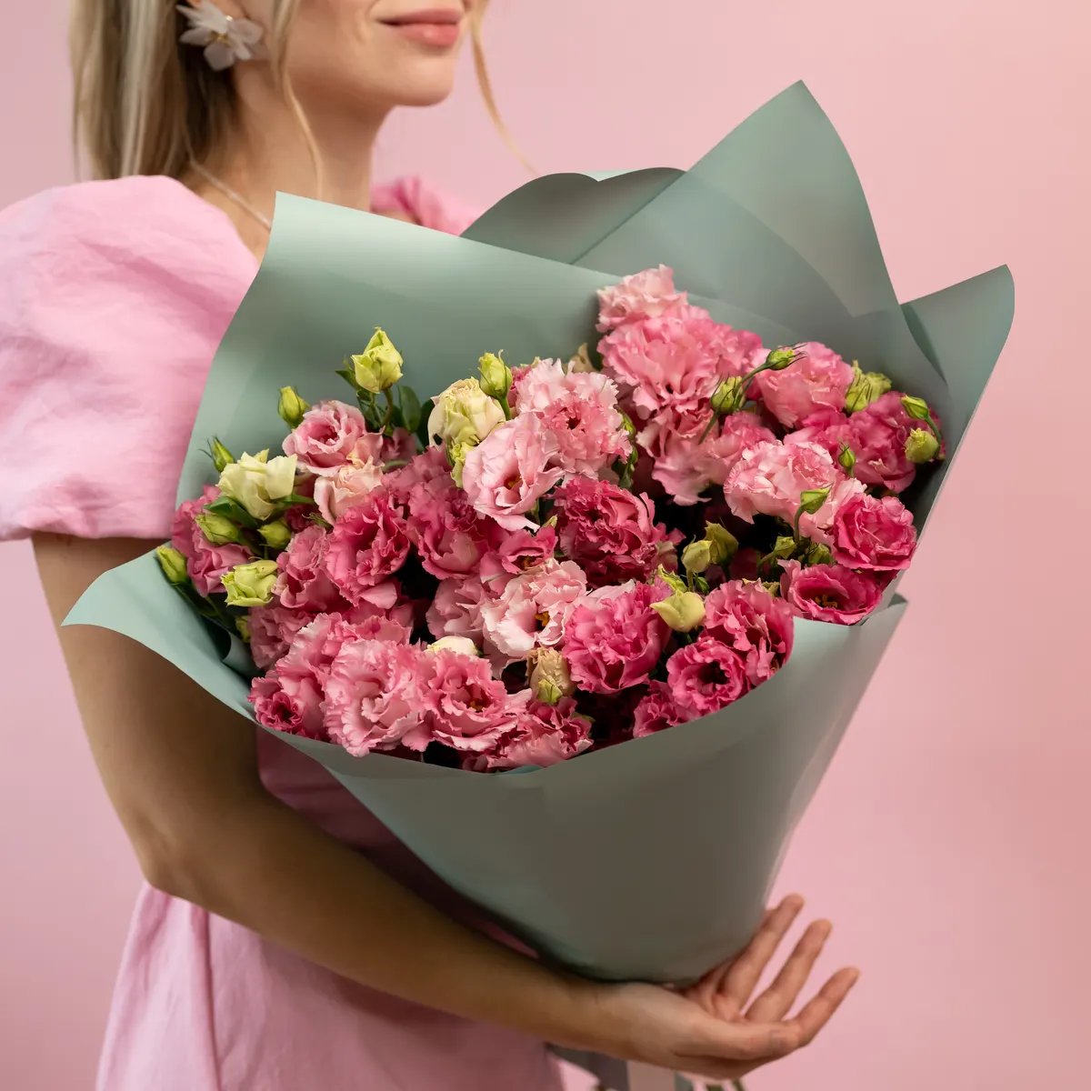 Эустома 15 шт розовая, ракурс 1 из 7