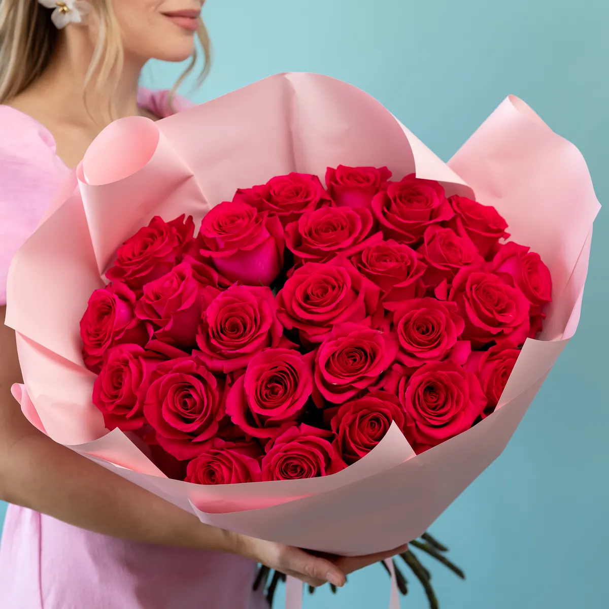 25 розовых роз, ракурс 1 из 7