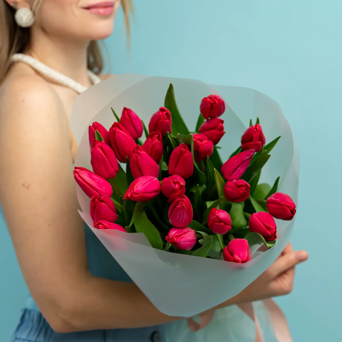 25 розовых тюльпанов, ракурс 1 из 7