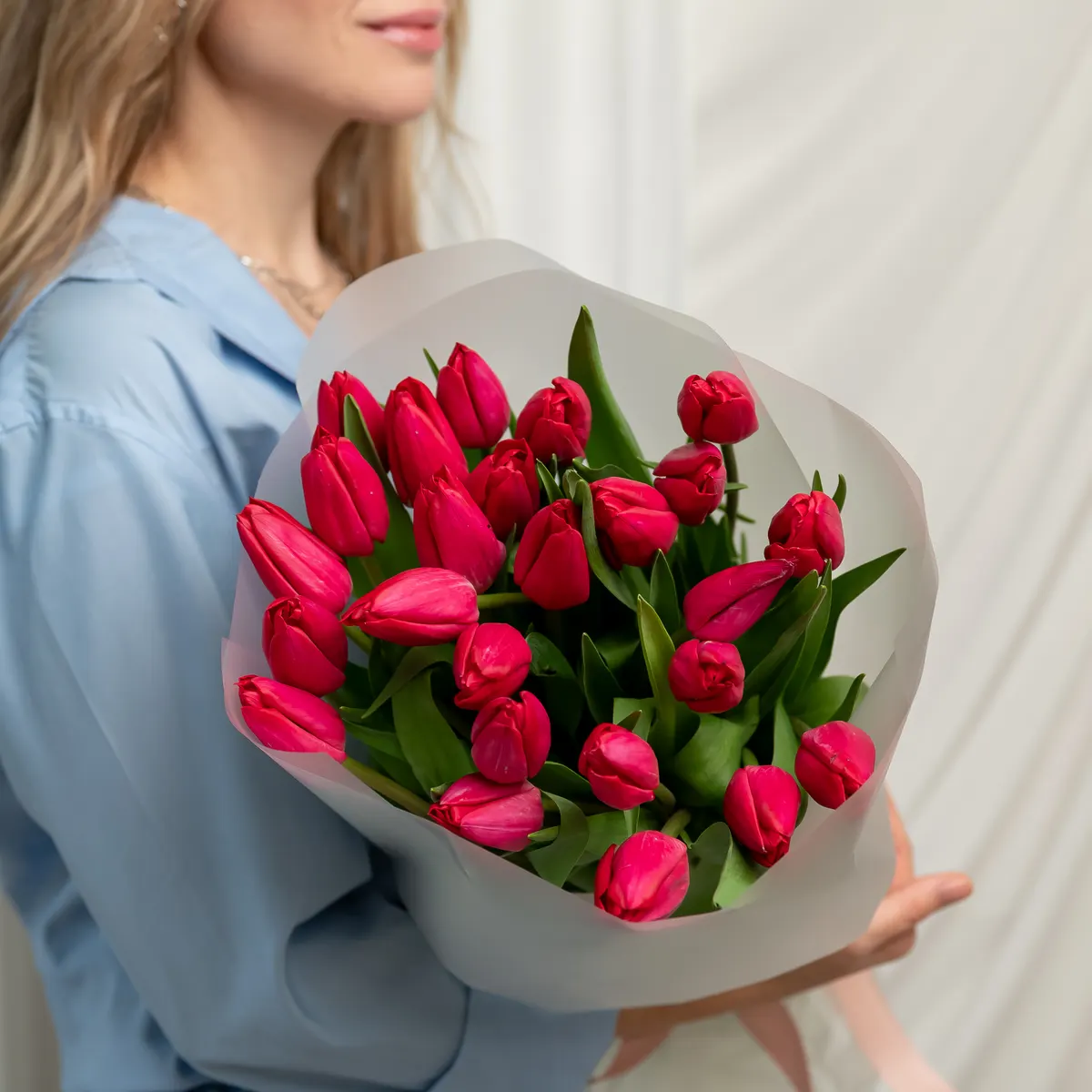 25 розовых тюльпанов, ракурс 1 из 7