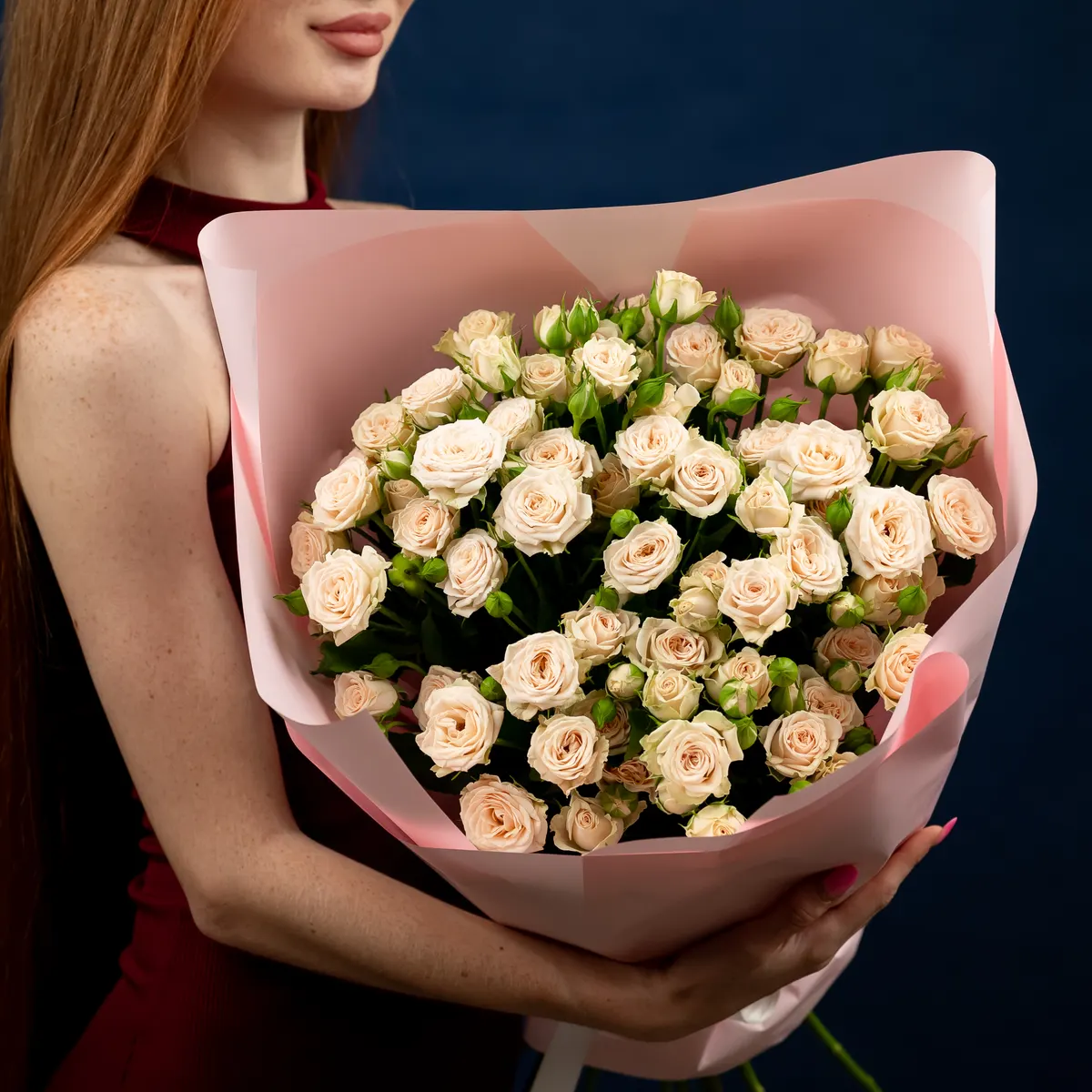 Кустовая роза (сорт Таня) 15 шт, ракурс 1 из 7